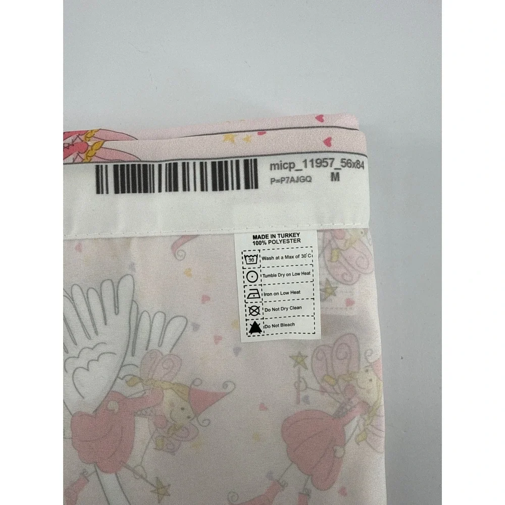 Ambesonne Fairy Swan Moon Pink Microfiber Window Curtains 2 Panel Set 56x84